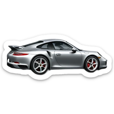 Modern Gray Porsche 911 sticker