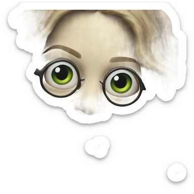 cirle glassed janis joplin zombie dancing sticker