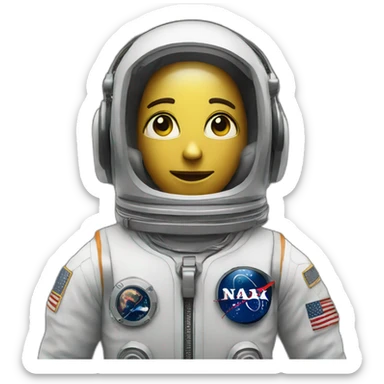 AN ASTRONAUT WITH HEADPHONES AND CRYSTAL VISOR sticker