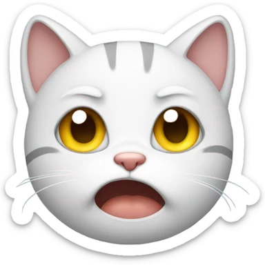 Crying cat with tears sticker