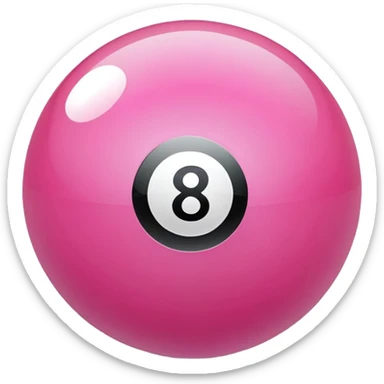 pink eight ball sticker