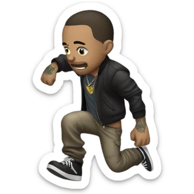 Hooligan guy tatoo sticker