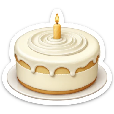 vanilla cake with vanilla topping sticker