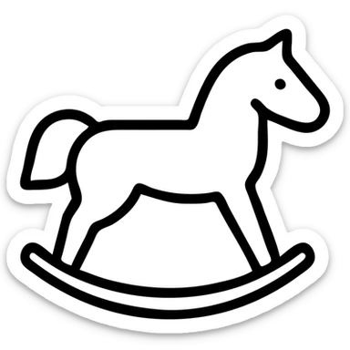 rocking horse icon sticker