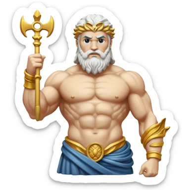 god zeus statue sticker