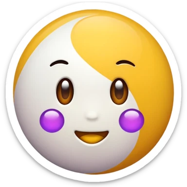 bola branco e roxa sticker