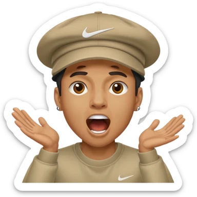 Ragazzo con cappello Nike mulatto che dice col Police in su sticker