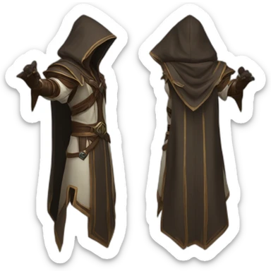 arm-folding hooded jedi in world of warcraft sticker