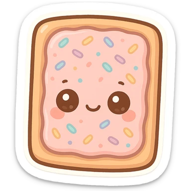 chibi poptart, cute, pastel colors, big eyes sticker