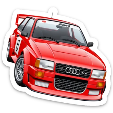 Audi Quattro S1 best view  sticker