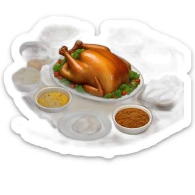Turkey dinner sticker