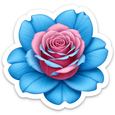 Rose bleu completement bleu sticker