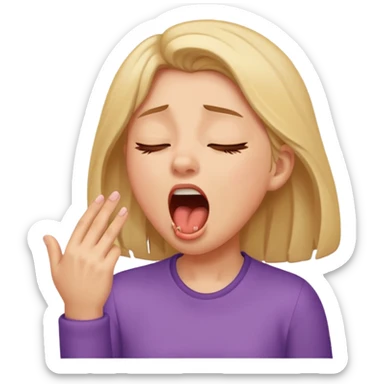 girl wake up sticker