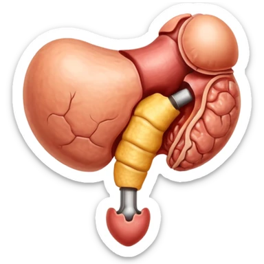 prostate with warning sign sticker