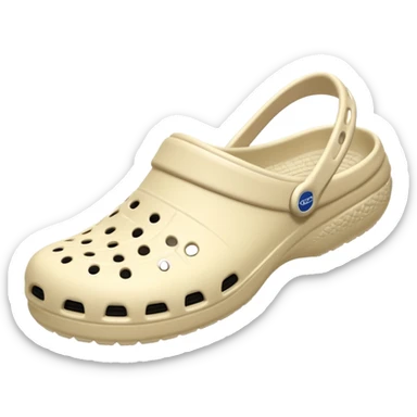 Cream-white Crocs shoe  sticker