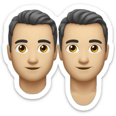 persona con pelo rubio, nariz fina, busto grande, cara fina, pelo largo recogido sticker