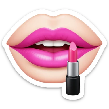 Pink lipstick sticker