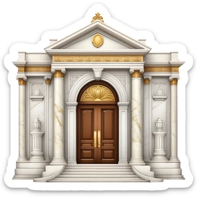luxury mansion with grand entrance sticker