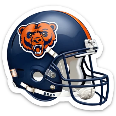 Chicago Bears helmet and logo sticker