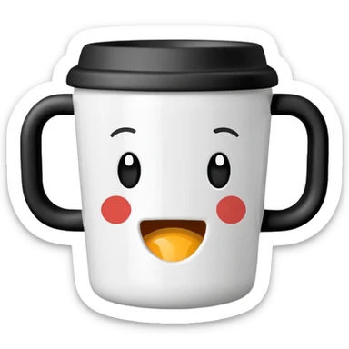 aesthetic takeaway mug sticker