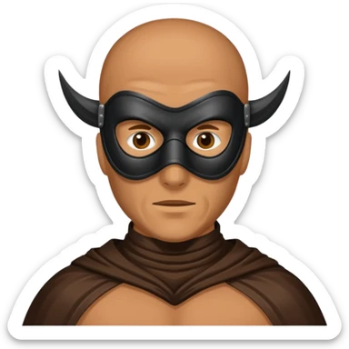 bdsm slave leather mask fullhead on man  sticker