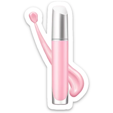 Light pink lip gloss tube sticker