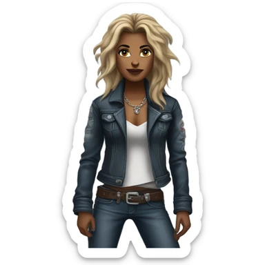 Outlaw woman sticker