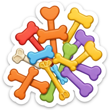 bouquet of dog treats bones  sticker