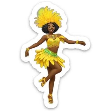 Brazilian samba funk dancer sticker