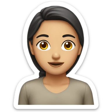 Pakistani girl large face sticker