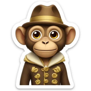 A monkey with German clothing sticker