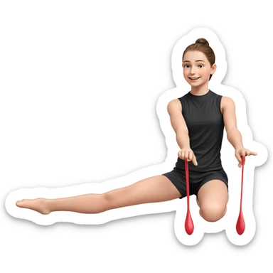 smiling girl with brown hair sticker