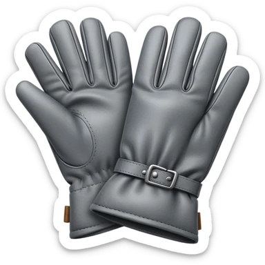 Gray gloves (luvas cinza) sticker