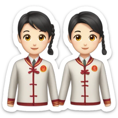 chinese school uniform sticker