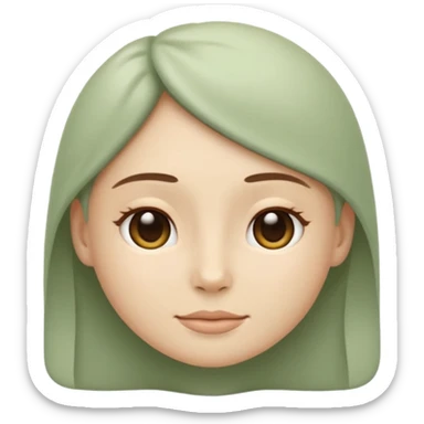 Minimal wellness emoji representing tighter skin and firmness,
subtle lifting effect, smooth contours, calm and natural,
no beauty or cosmetic symbols, soft sage green color palette sticker