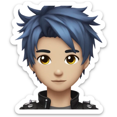 Cute Edgy Attractive Anime Punk Catboy sticker