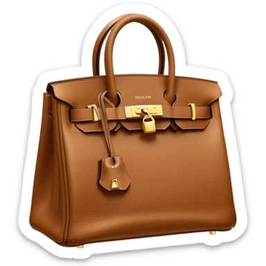 brown birkin bag sticker