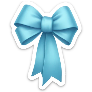 light blue bow sticker