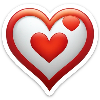 Black and red ombré heart sticker