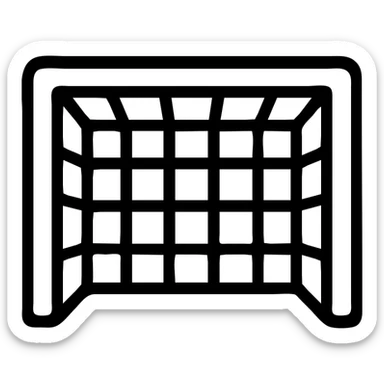 soccer goal with net sticker