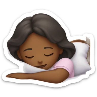 Girl sleeping sticker