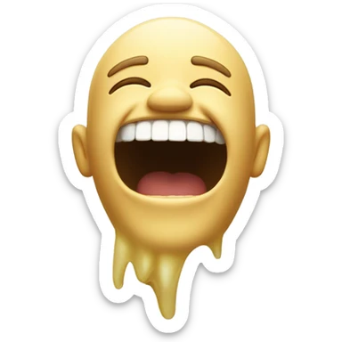 Golden tooth smiling with a golden tooth sticker