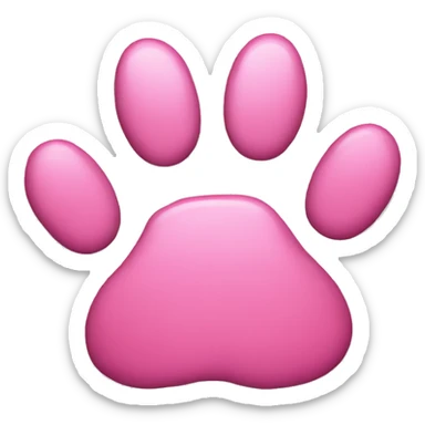 pink dog paws sticker