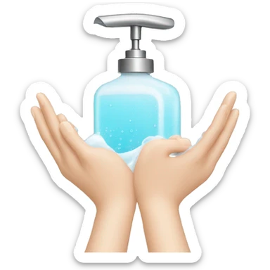 washing hands with soap sticker