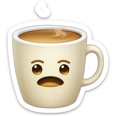 Coffee cup with quit in the cream sticker