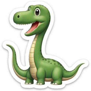 phallic-shaped diplodocus neck emoji with light humor, no text sticker