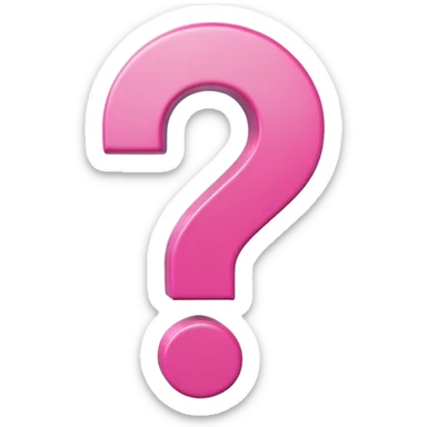 pink question  sticker