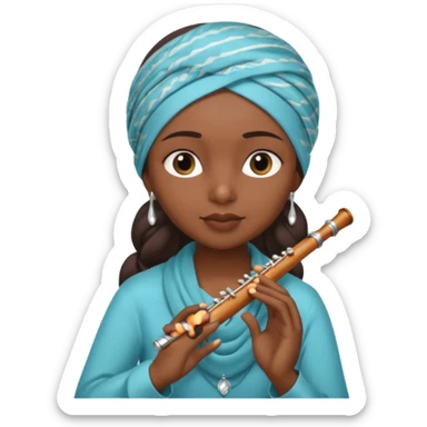 Indian Girl With Flute sticker