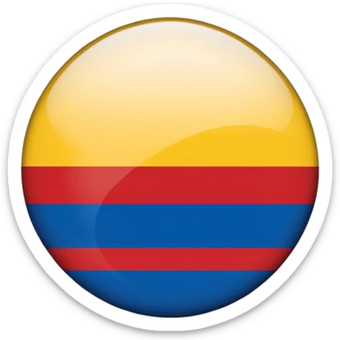 Colombia flag as a round button sticker
