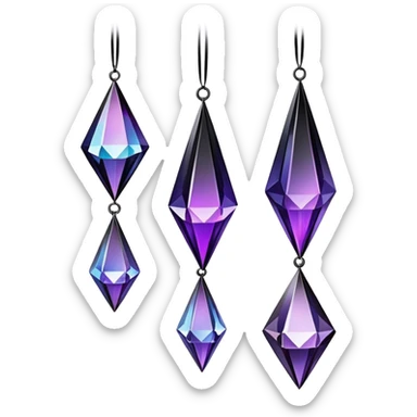  Black-purple-Iridescent-crystallic-hanging-Decorations sticker
